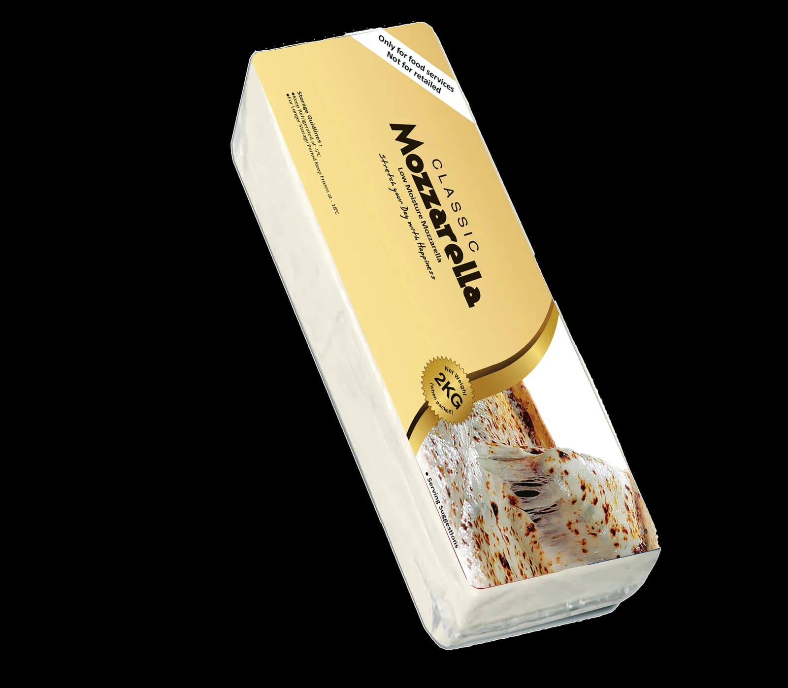 Achha classic mozzarella shredded 2 kg pack