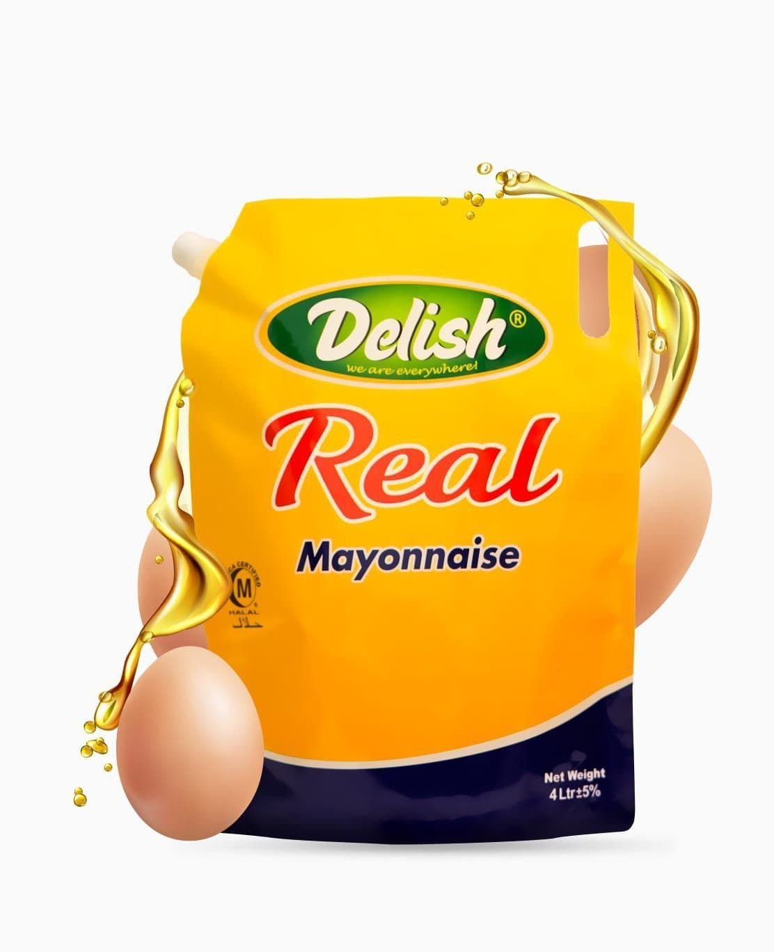 Delish Real Mayonnaise 4 litre pouch